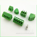 Screw type PCB terminal block 45 degree angle wiring